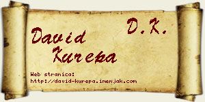 David Kurepa vizit kartica